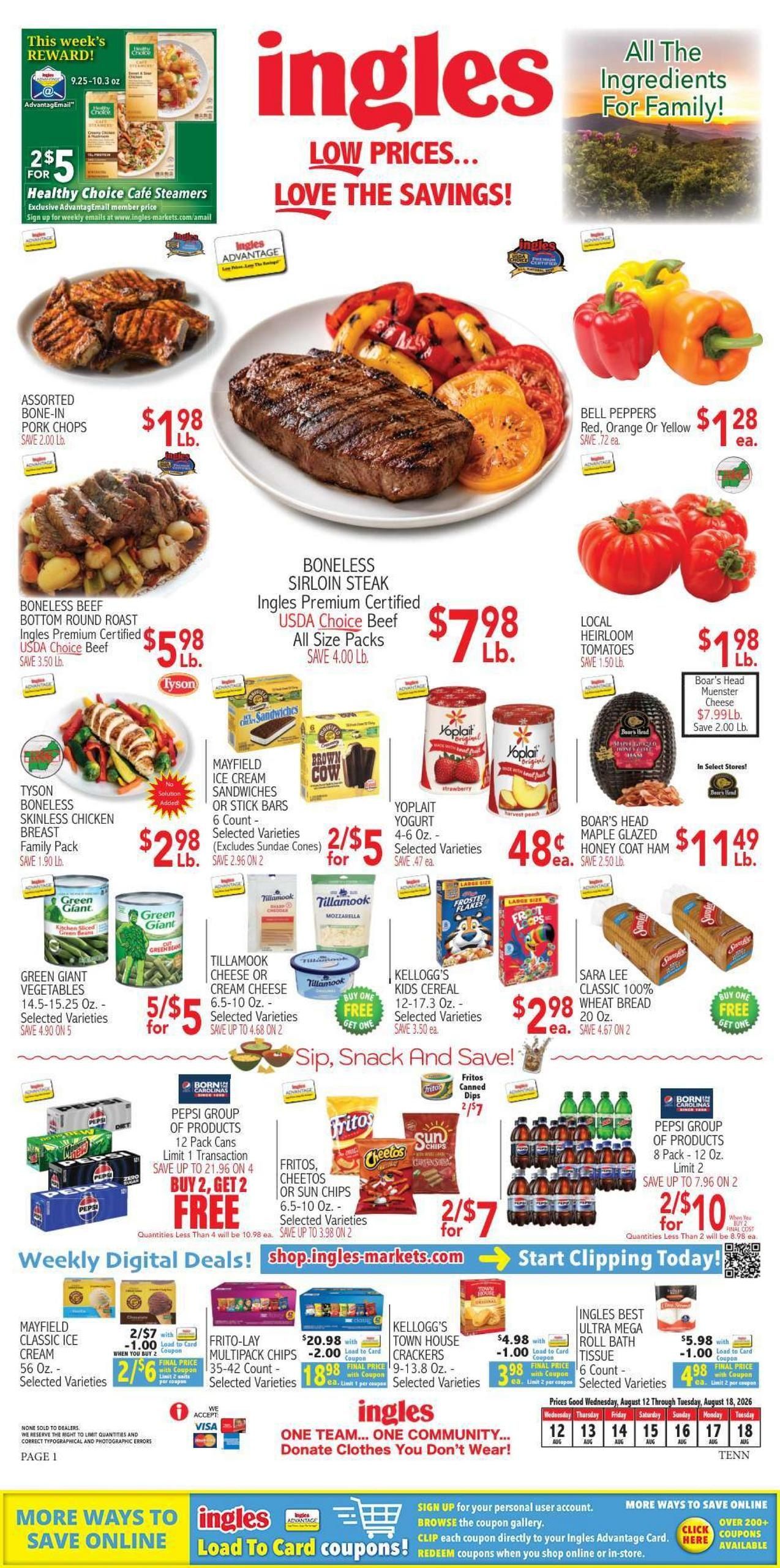 Ingles Markets (Pineville Area, KY) Weekly Ad August 12 - 18, 2026