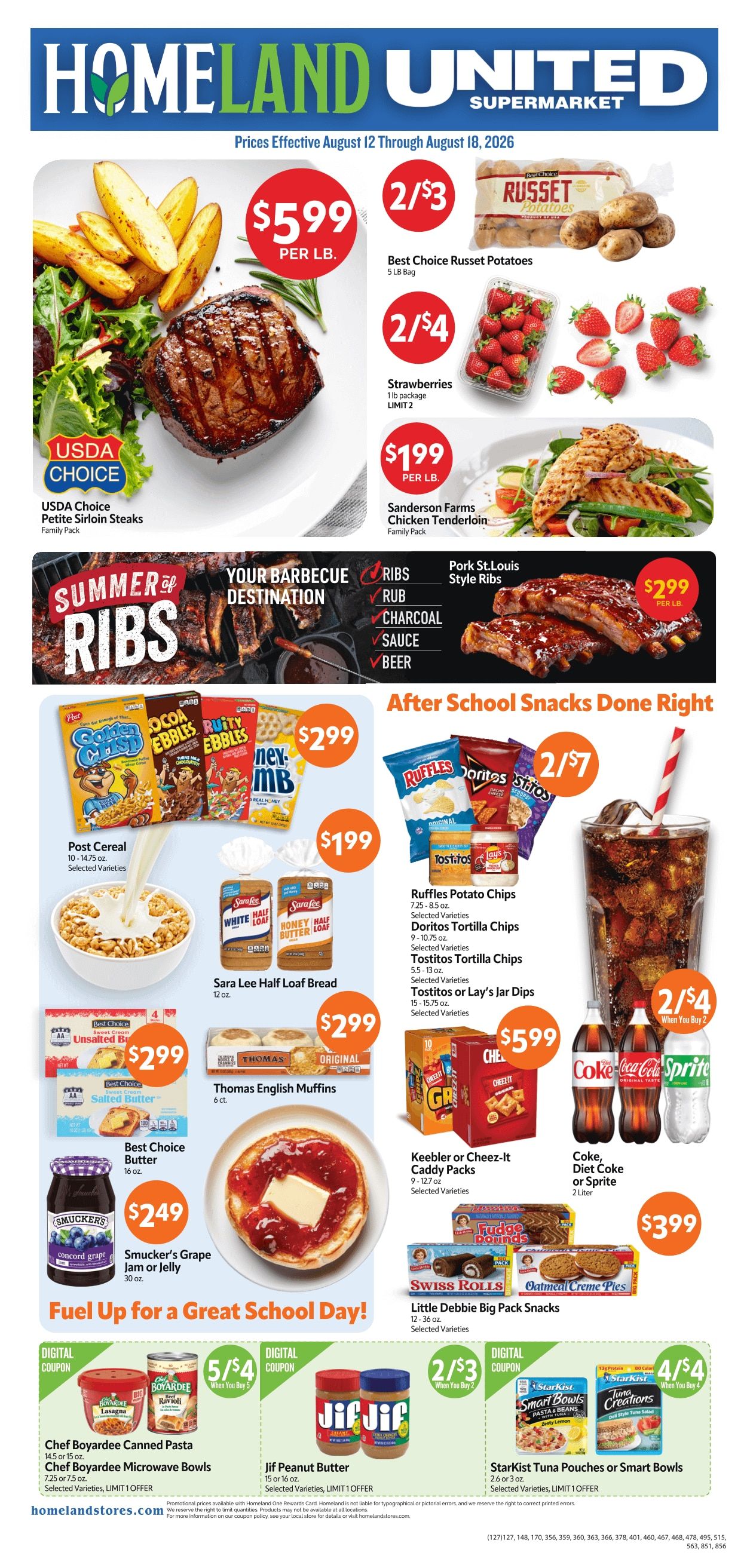 Homeland Stores (Clinton, OK) Weekly Ad August 12 - 18, 2026