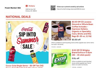 Market Fresh IGA Weekly Ad July 31 - August 13, 2026