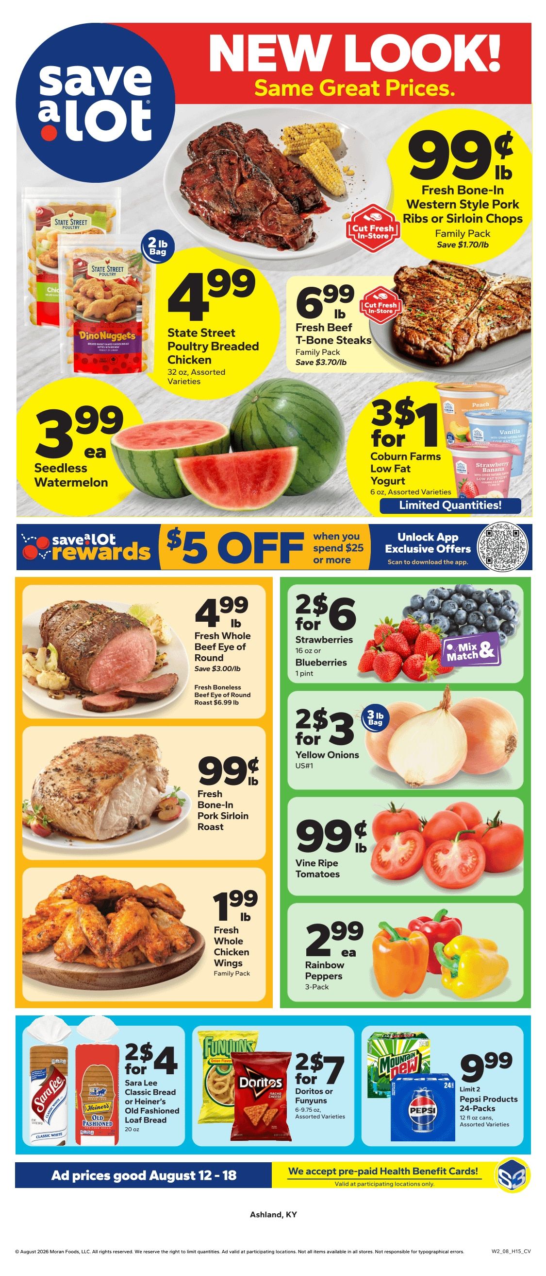 Save a Lot Food Stores (Ashland, KY) Weekly Ad August 12 - 18, 2026