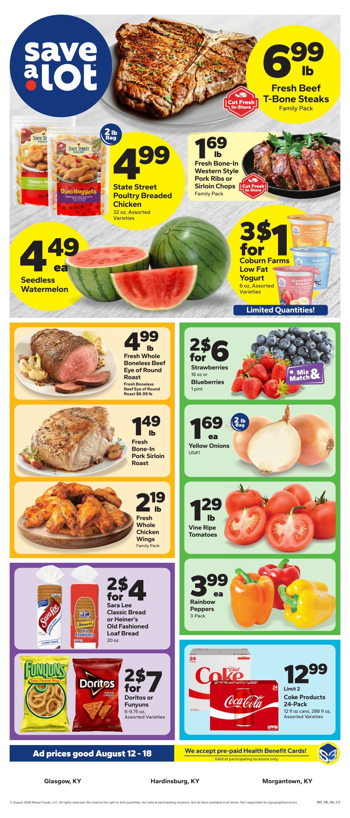 Save a Lot Food Stores (Glasgow, KY) Weekly Ad August 12 - 18, 2026