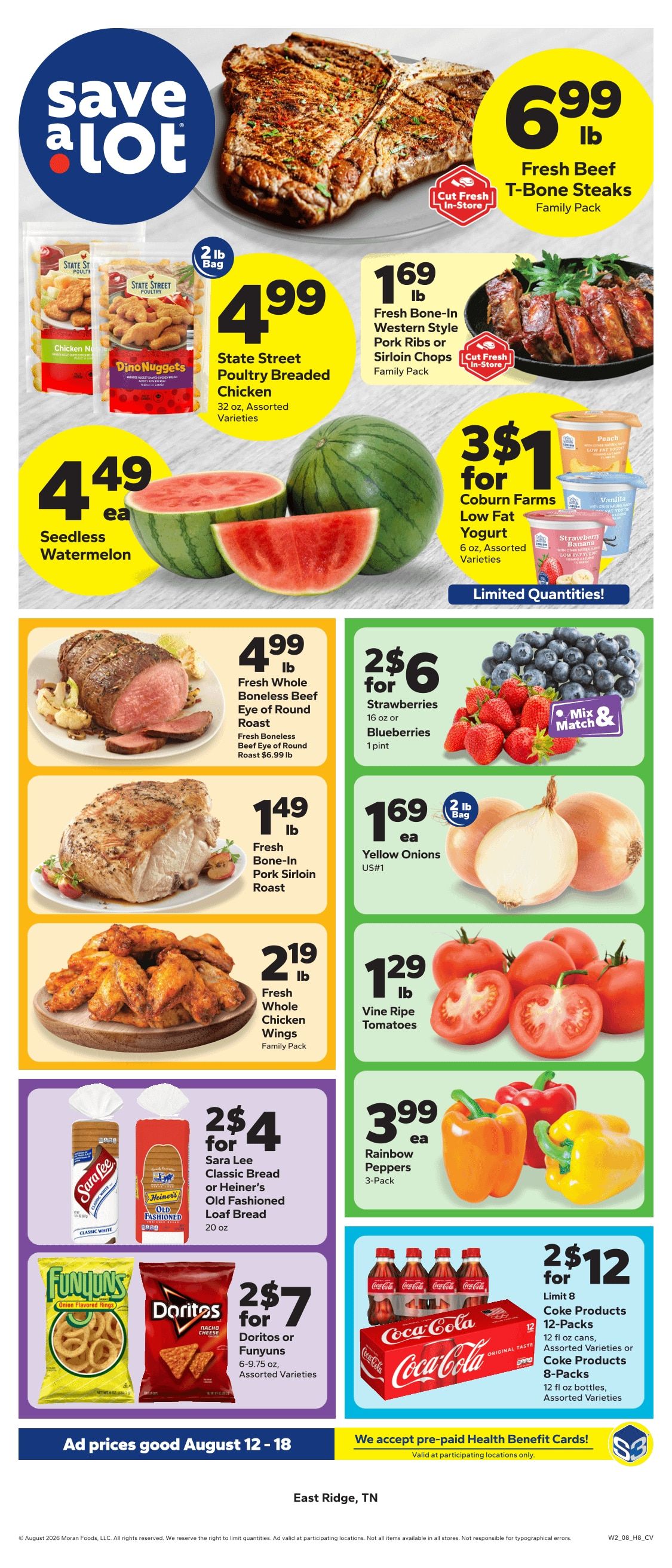 Save a Lot Food Stores (East Ridge, TN) Weekly Ad August 12 - 18, 2026