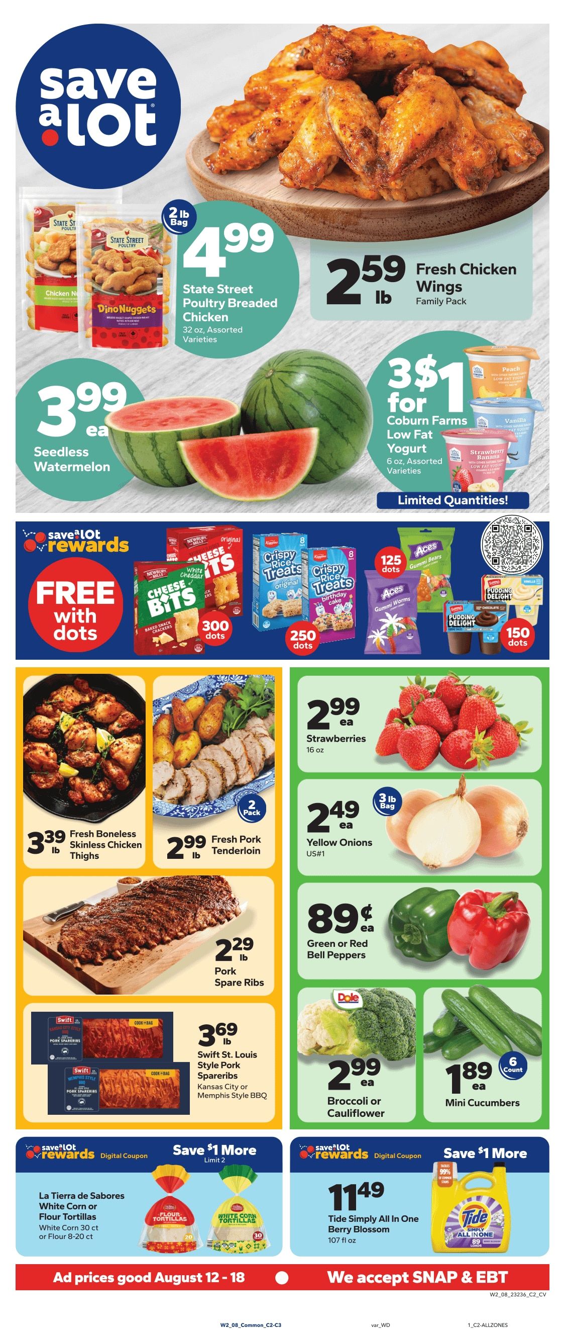Save a Lot Food Stores (Effingham, IL) Weekly Ad August 12 - 18, 2026