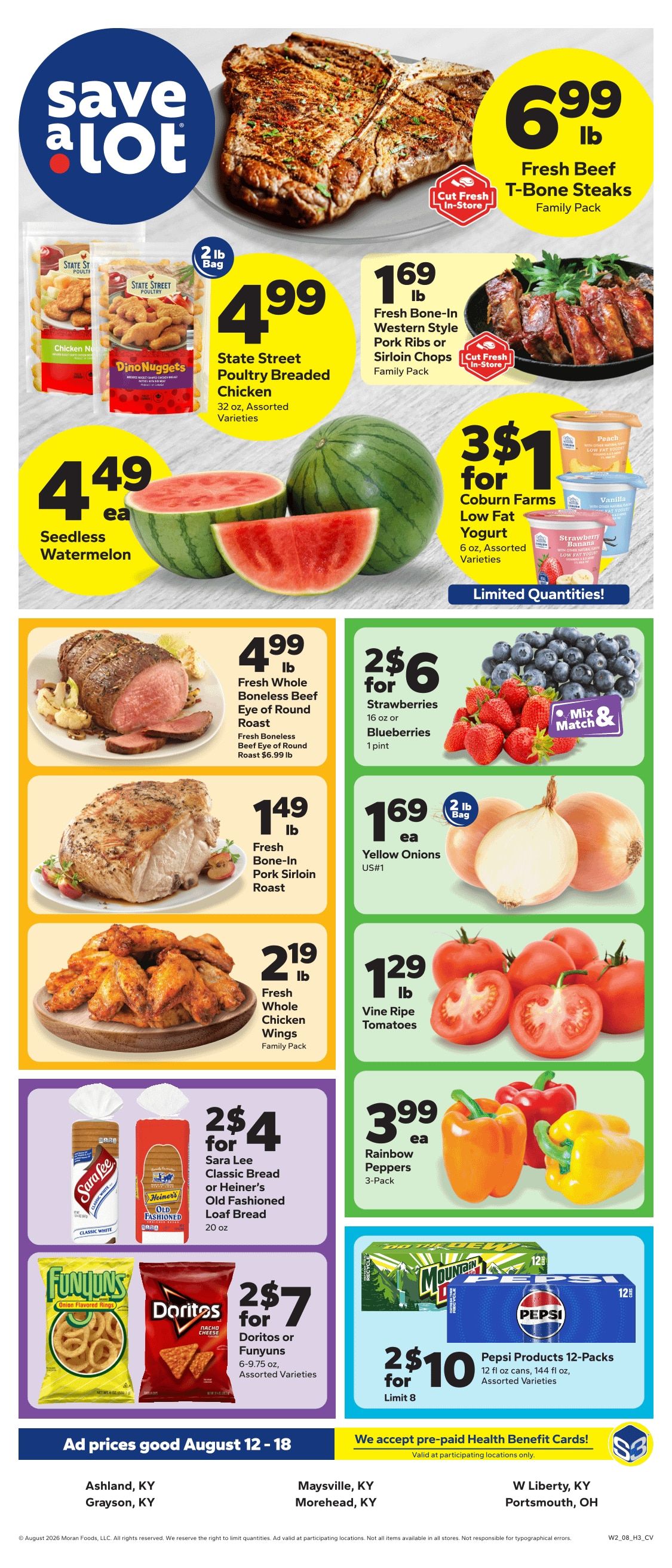 Save a Lot Food Stores (West Liberty, KY) Weekly Ad August 12 - 18, 2026