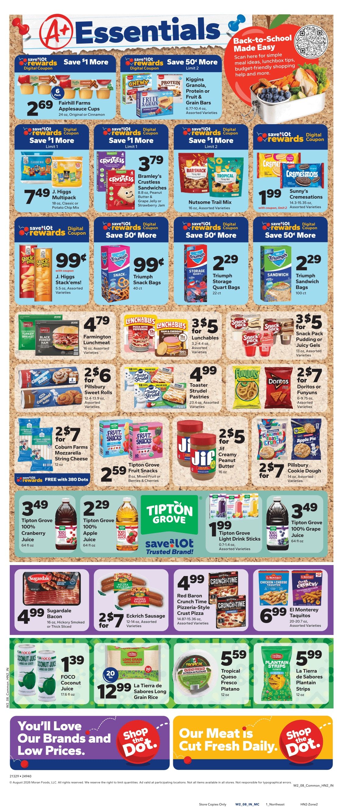 Save a Lot Food Stores (Newburgh, NY) Weekly Ad August 12 - 18, 2026