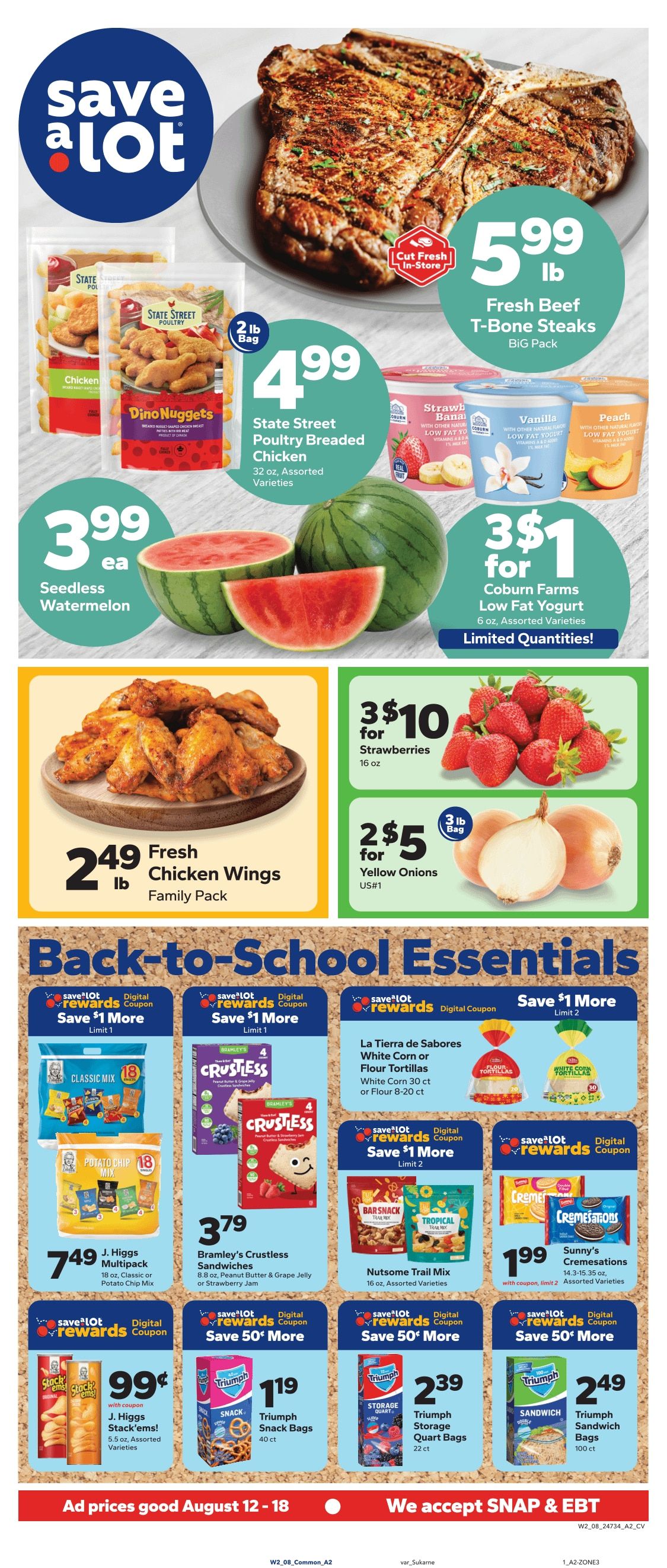 Save a Lot Food Stores (Laurens and other locations, SC) Weekly Ad August 12 - 18, 2026