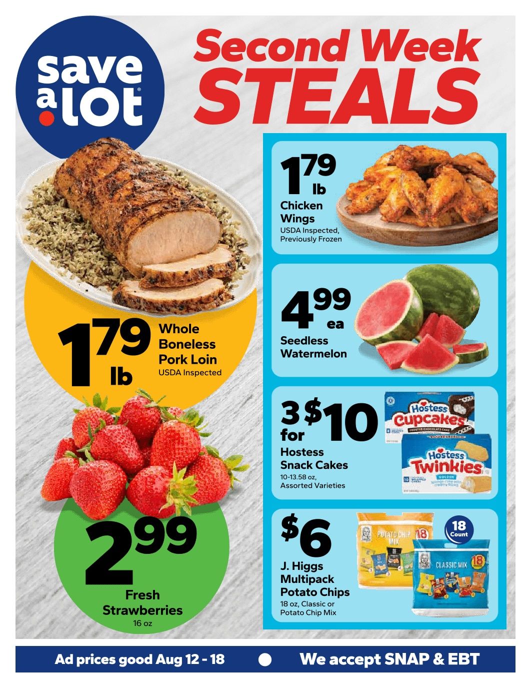 Save a Lot Food Stores Special Promotion Weekly Ad August 12 - 18, 2026