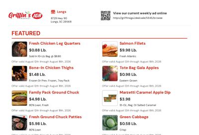 Griffin's IGA Weekly Ad August 12 - 18, 2026
