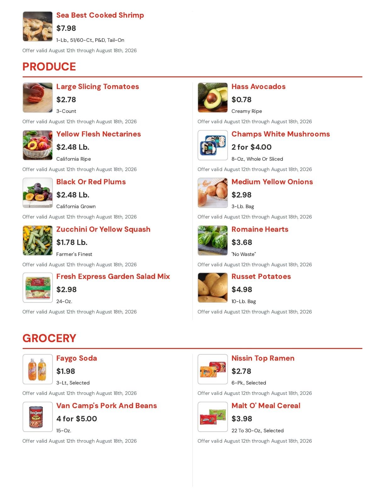 Griffin's IGA Weekly Ad August 12 - 18, 2026