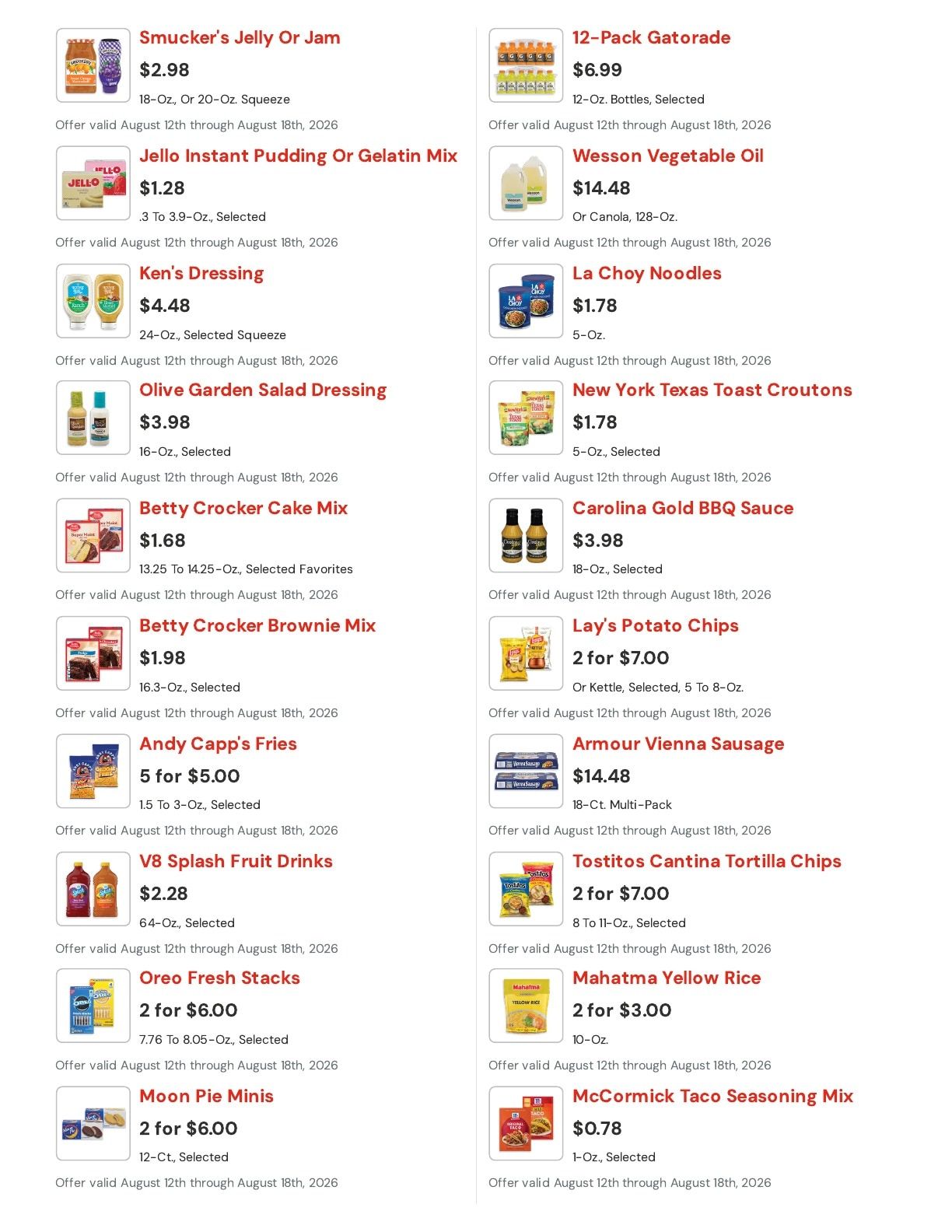 Griffin's IGA Weekly Ad August 12 - 18, 2026