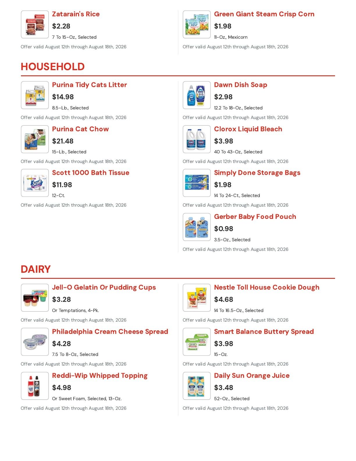 Griffin's IGA Weekly Ad August 12 - 18, 2026