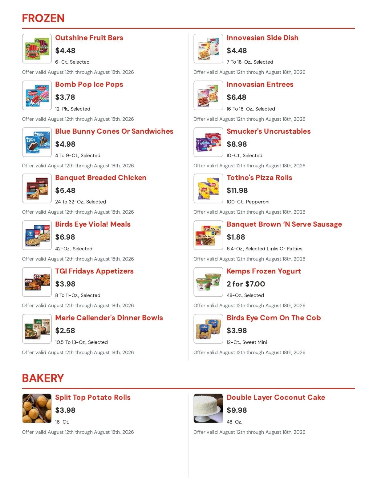 Griffin's IGA Weekly Ad August 12 - 18, 2026