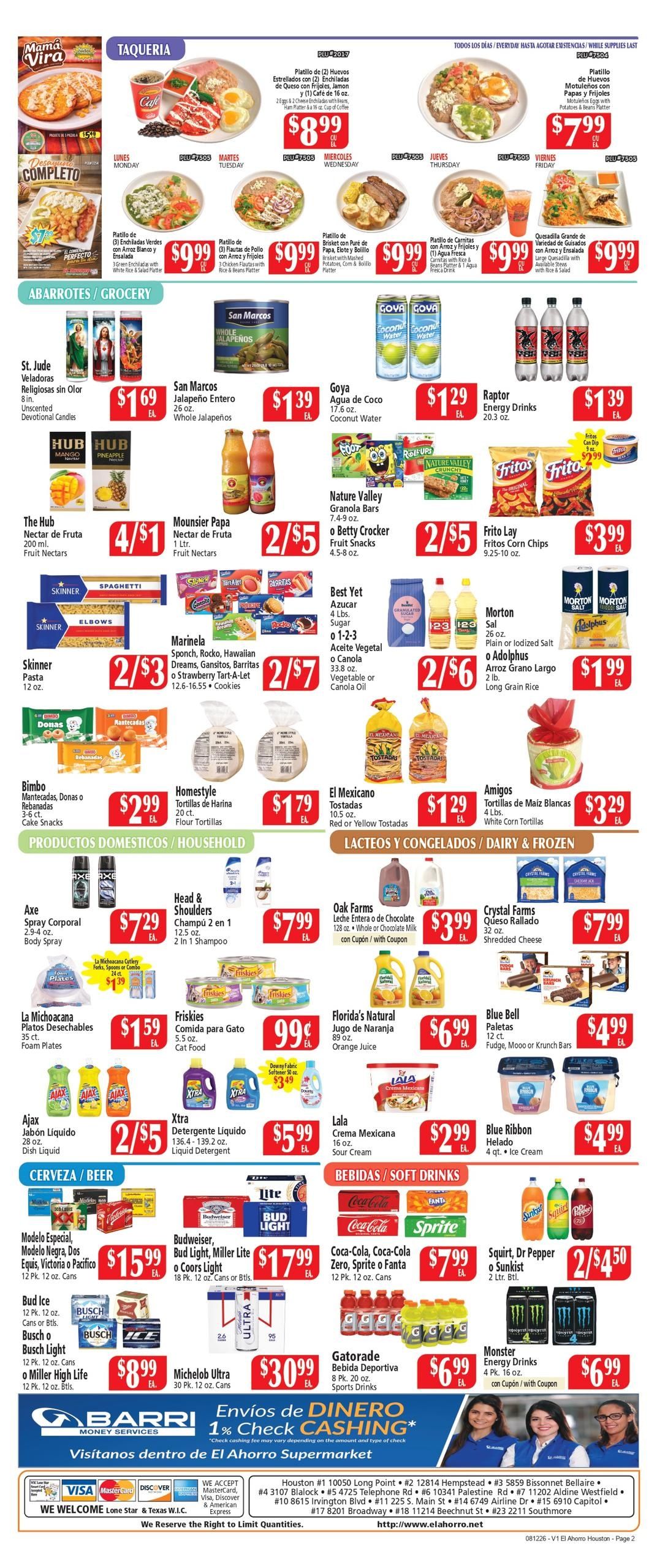 El Ahorro Supermarket Weekly Ad August 12 - 18, 2026