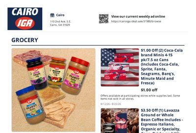 Cairo IGA Weekly Ad August 12 - 25, 2026