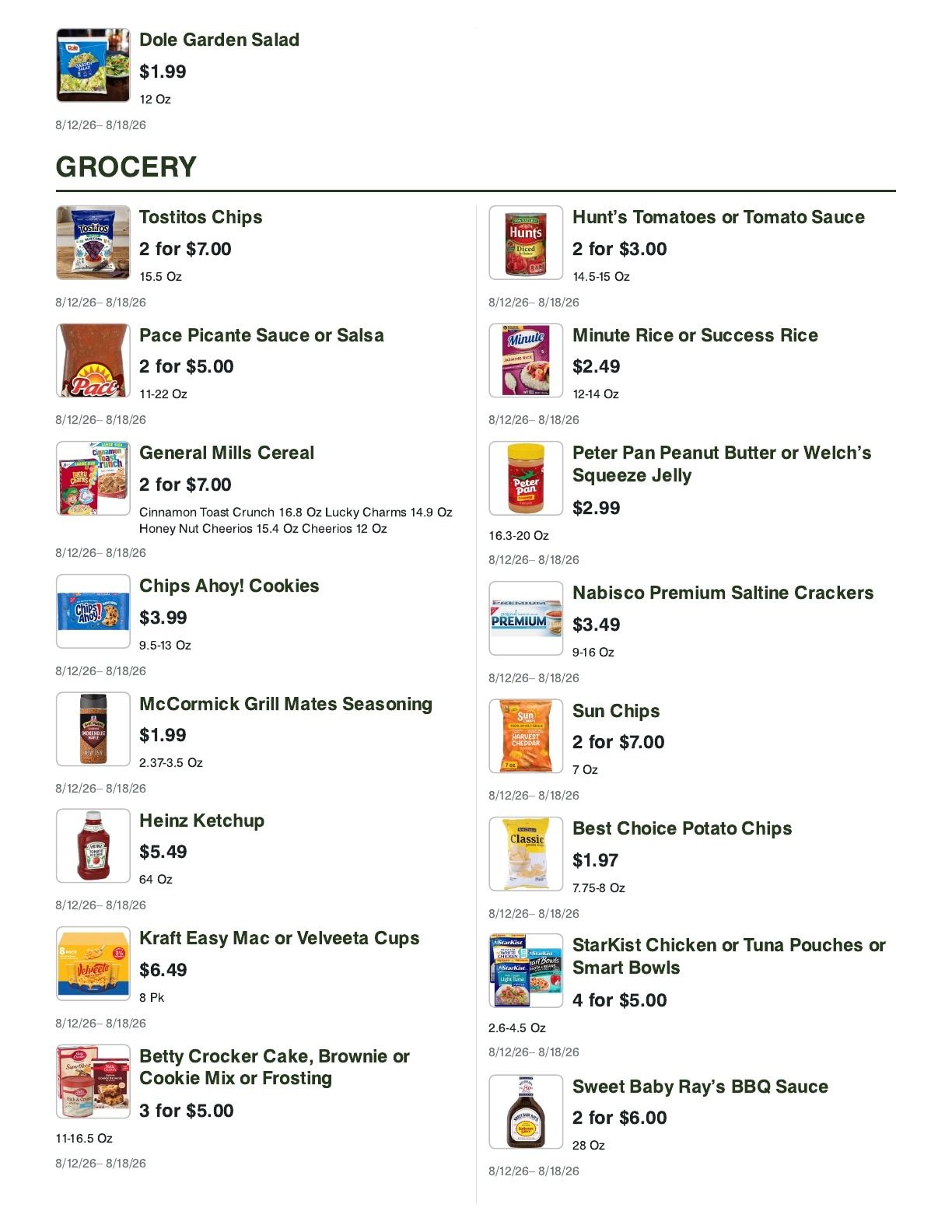 Pic-N-Sav (Bainbridge, GA) Weekly Ad August 12 - 18, 2026