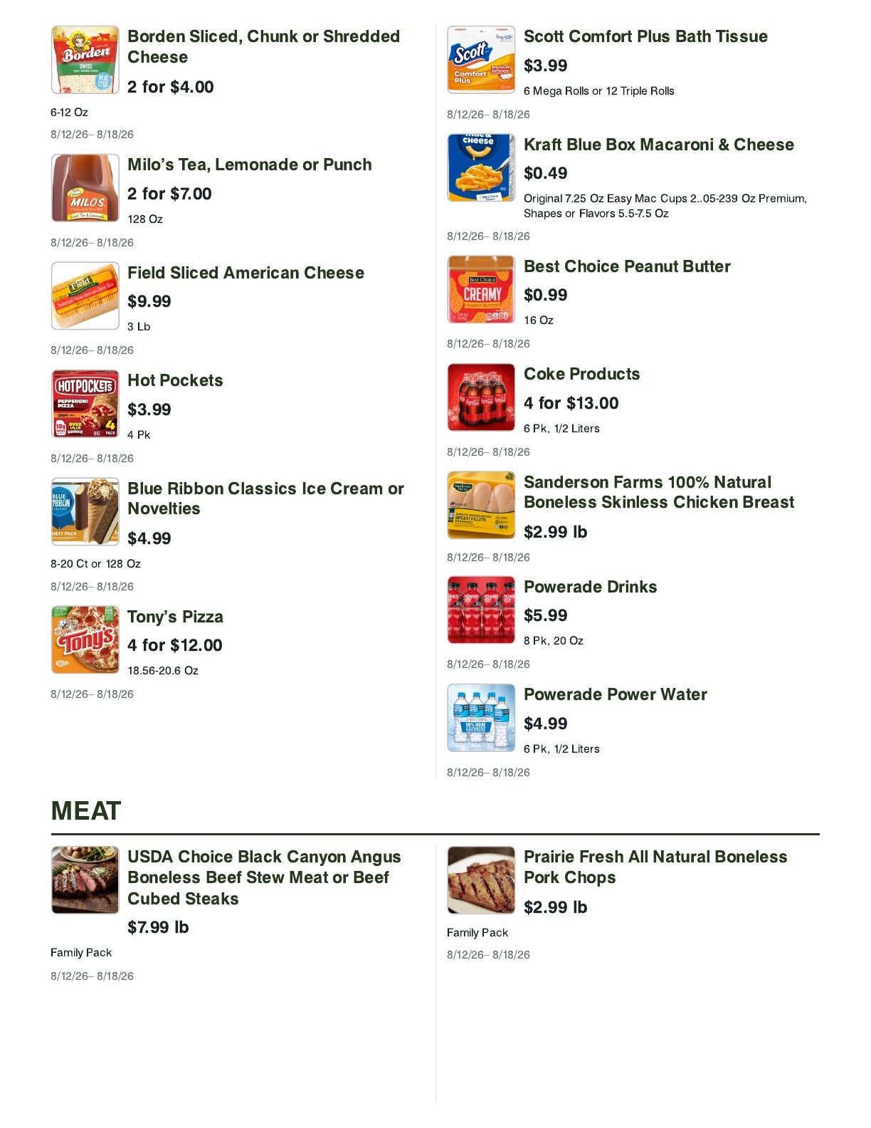 Pic-N-Sav (Crestview, FL) Weekly Ad August 12 - 18, 2026