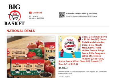 Big Basket IGA Weekly Ad July 31 - August 13, 2026