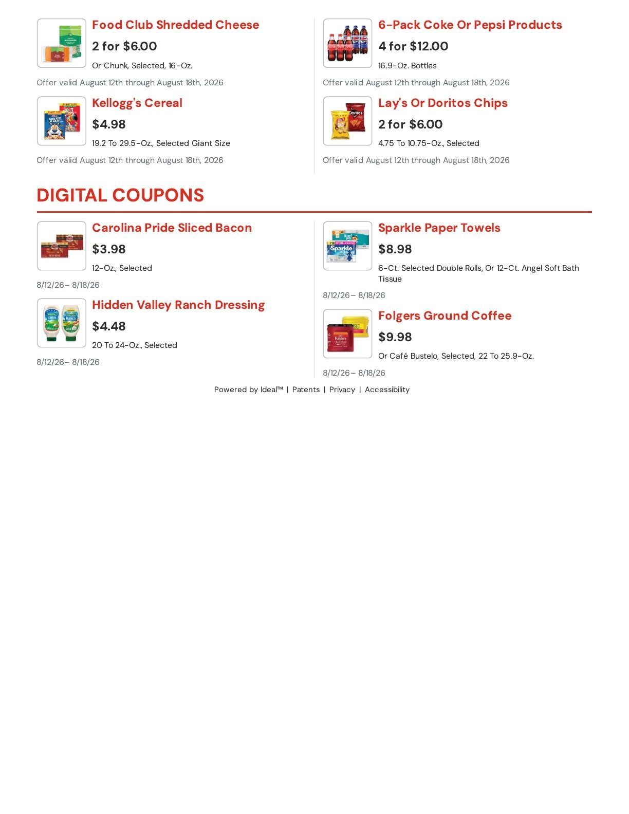 Dill's Food City Weekly Ad August 12 - 18, 2026
