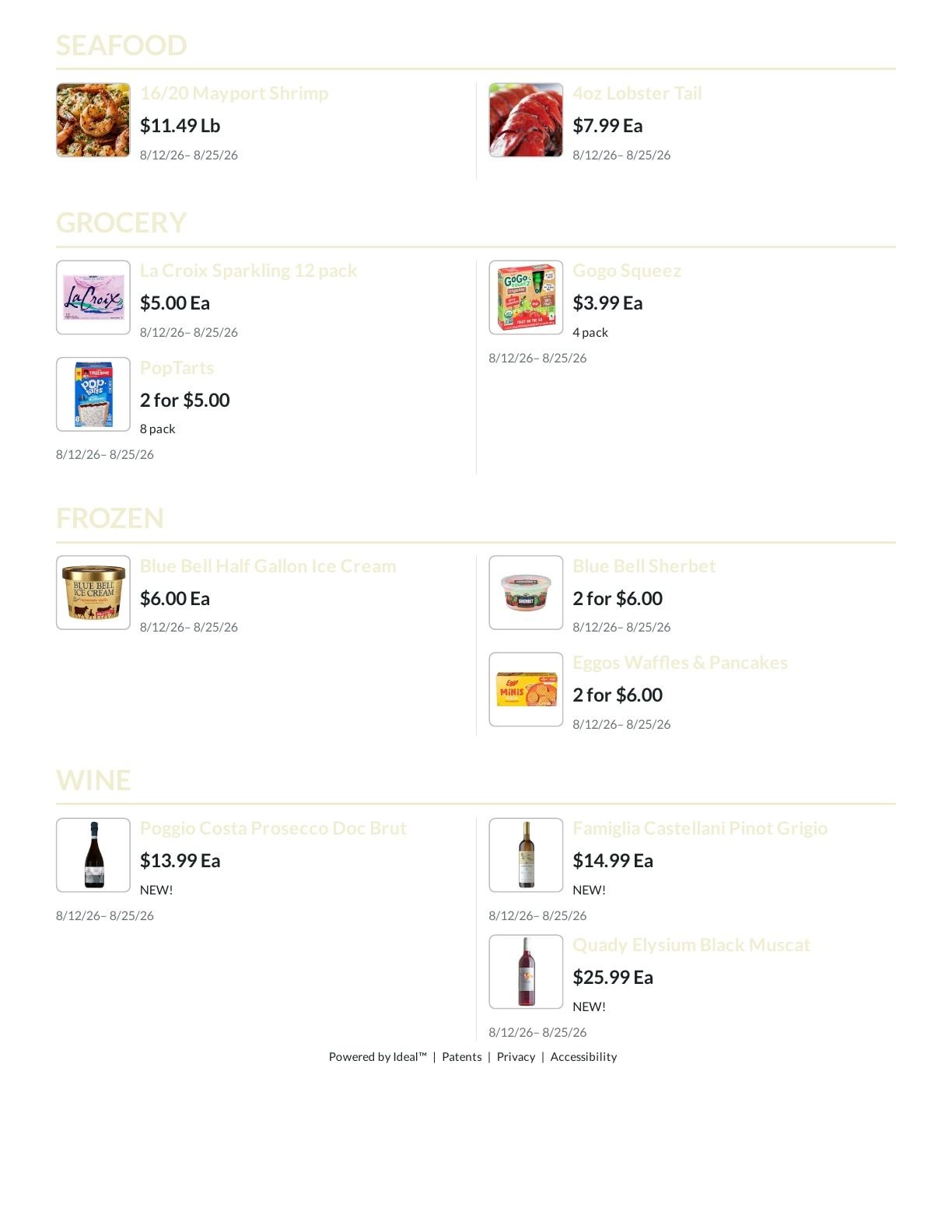 Green Island Grocery Weekly Ad August 12 - 25, 2026