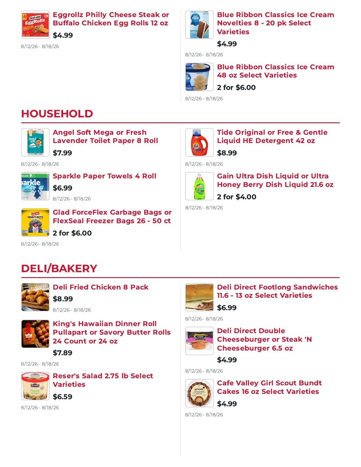 Reynolds Supermarket Weekly Ad August 12 - 18, 2026