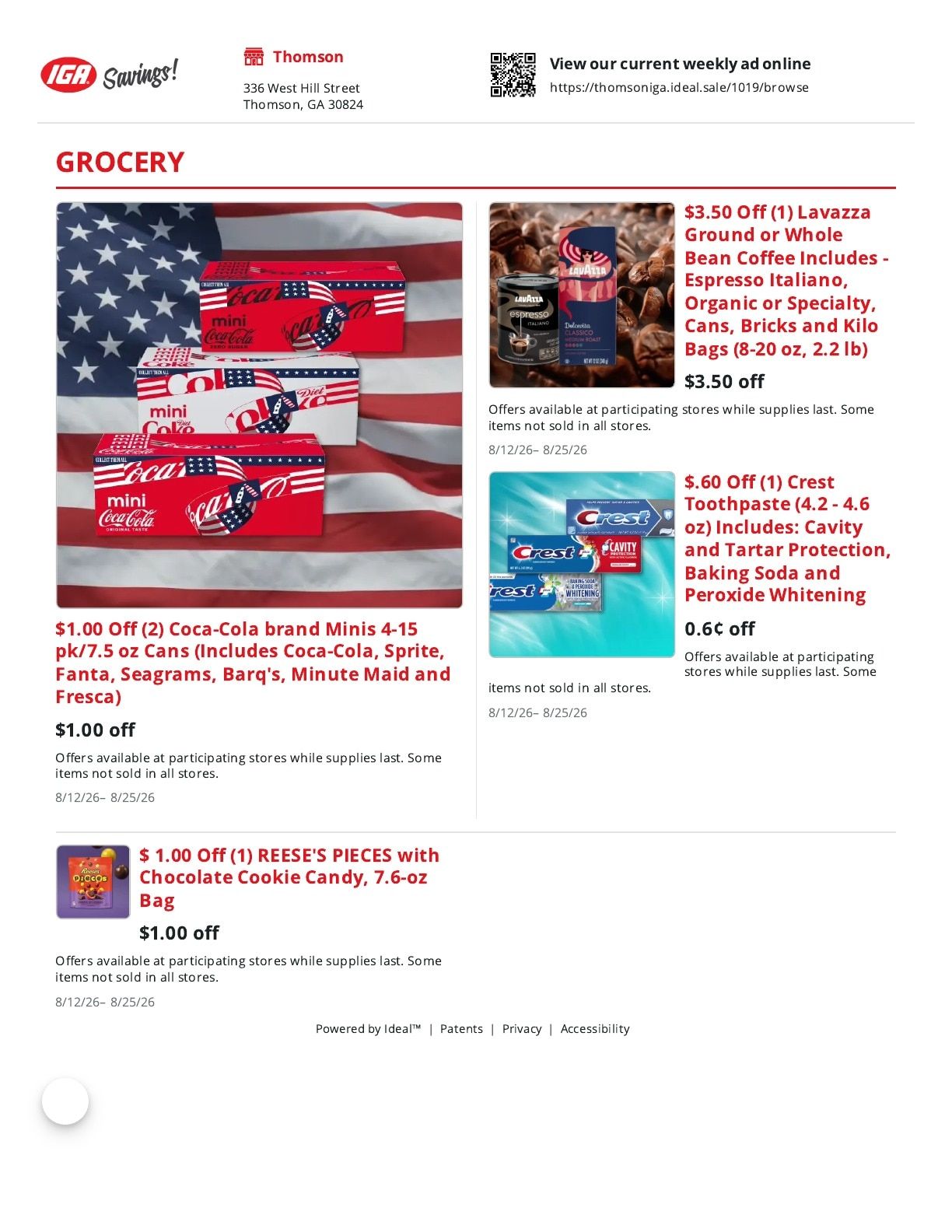 Thomson IGA Weekly Ad August 12 - 25, 2026