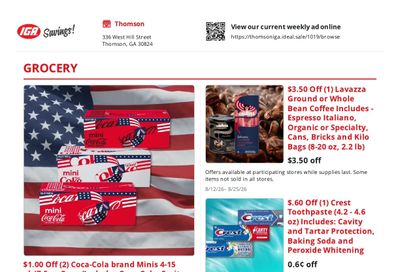 Thomson IGA Weekly Ad August 12 - 25, 2026
