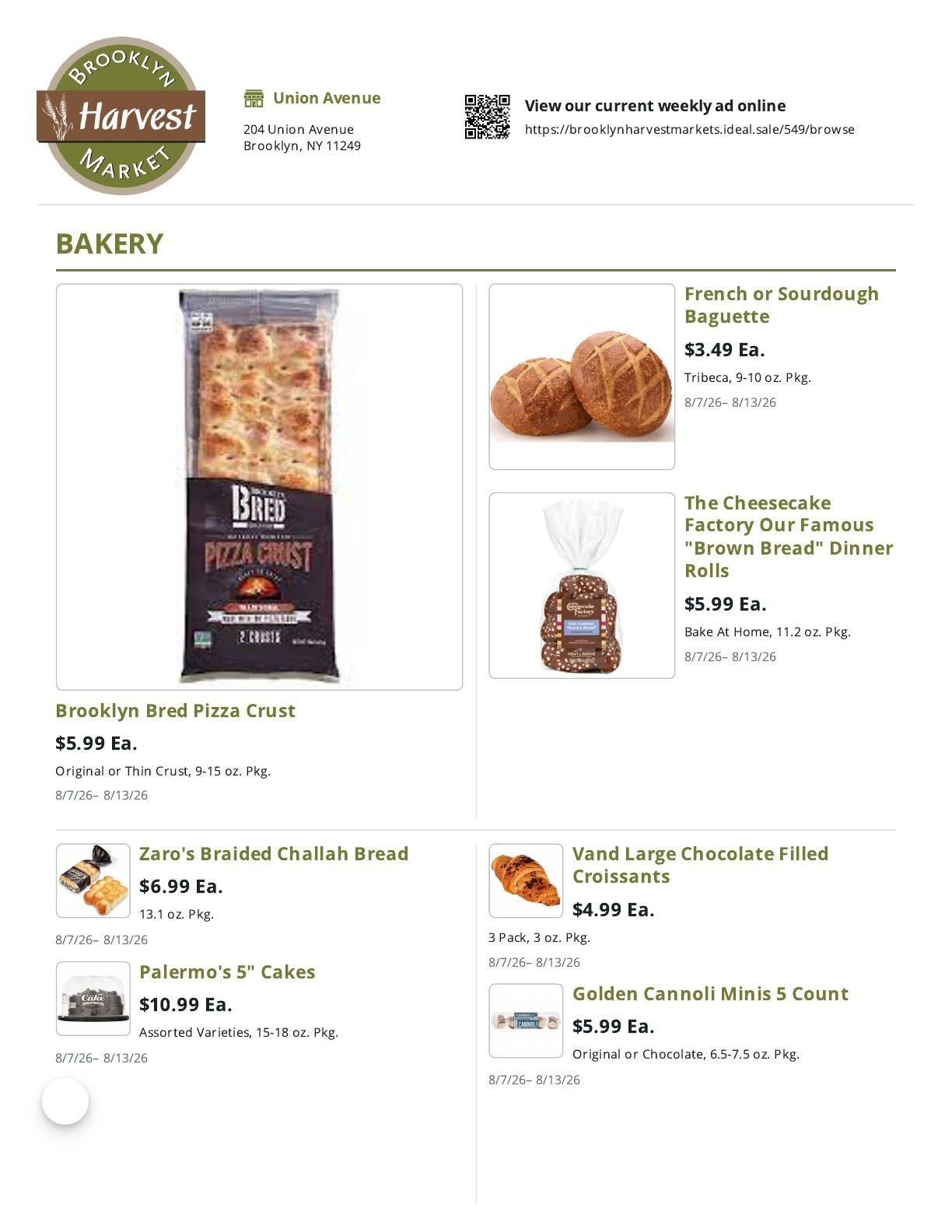 Brooklyn Harvest (Brooklyn, NY) Weekly Ad August 7 - 13, 2026