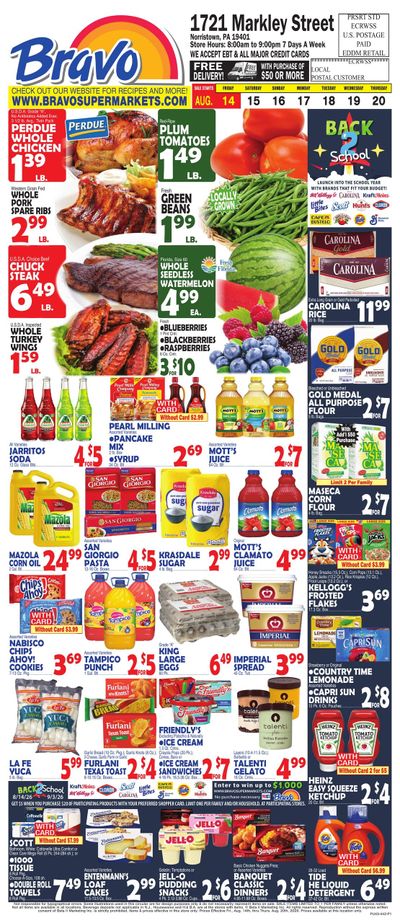 Bravo Supermarket (Valley Forge Area, PA) Weekly Ad August 14 - 20, 2026