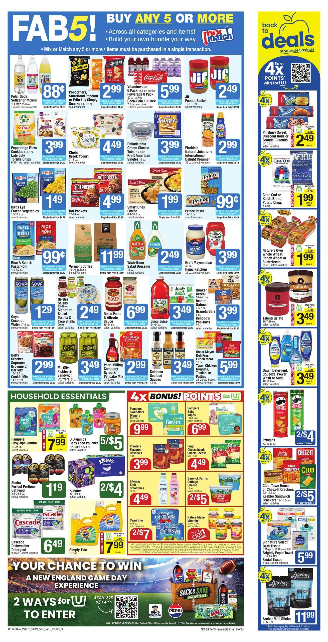 Star Market (Brockton–Milton Village Area, MA) Weekly Ad August 14 - 20, 2026
