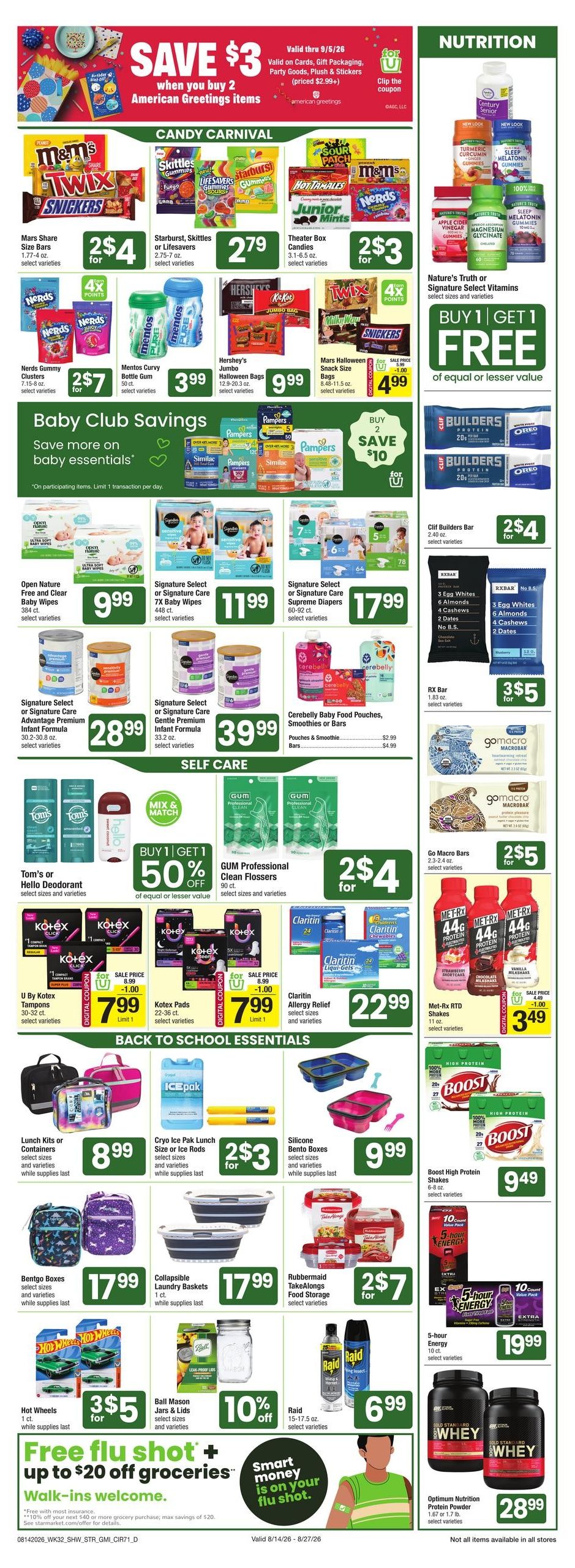 Star Market (Brockton–Milton Village Area, MA) Weekly Ad August 14 - 20, 2026