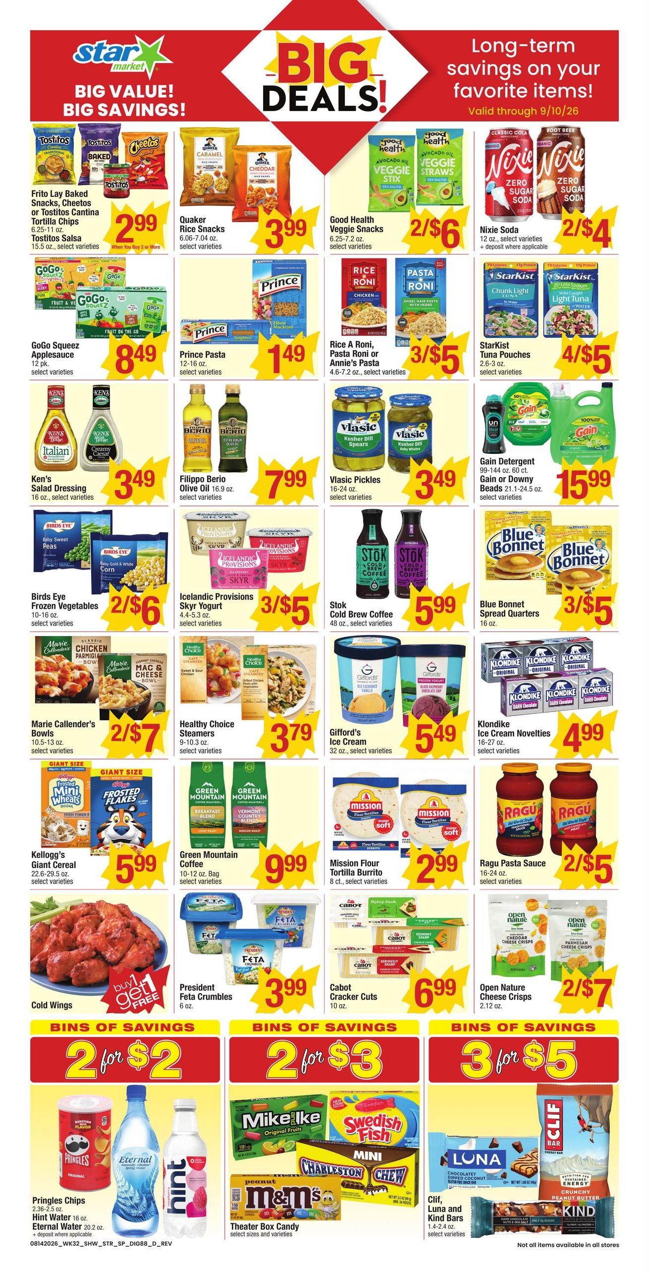 Star Market (Brockton–Milton Village Area, MA) Weekly Ad August 14 - 20, 2026