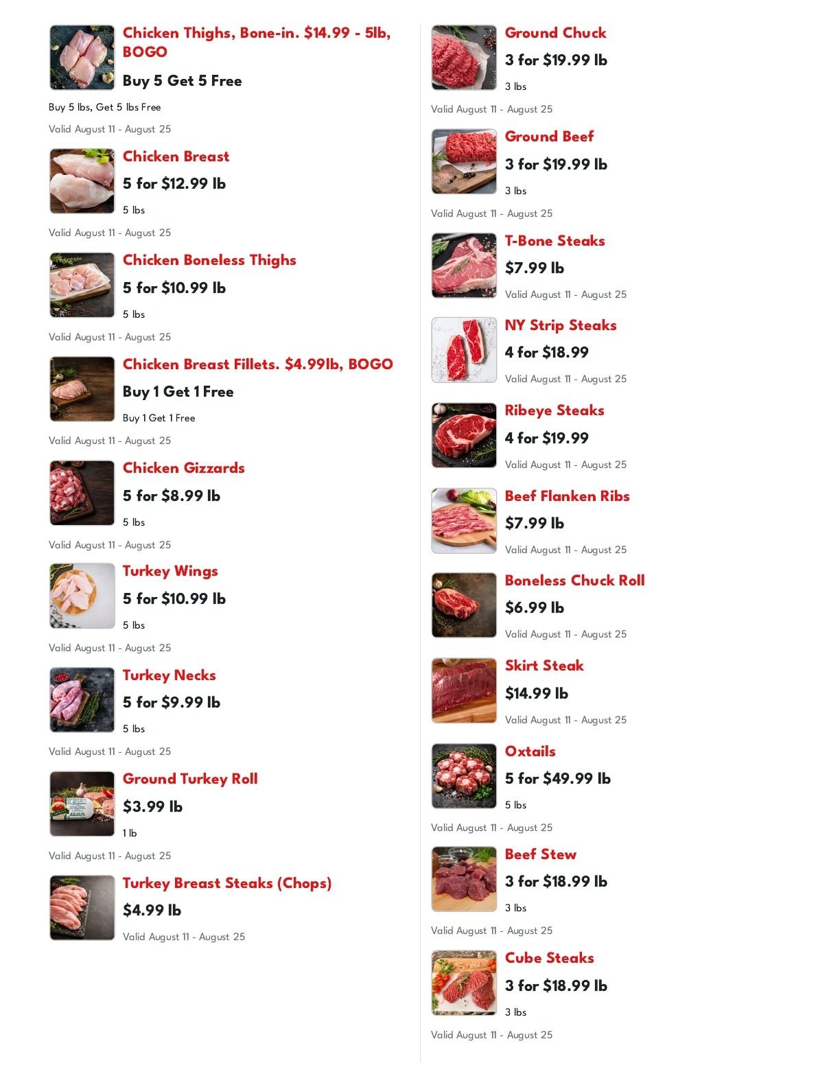 El Grande Meat & Produce Weekly Ad August 11 - 25, 2026
