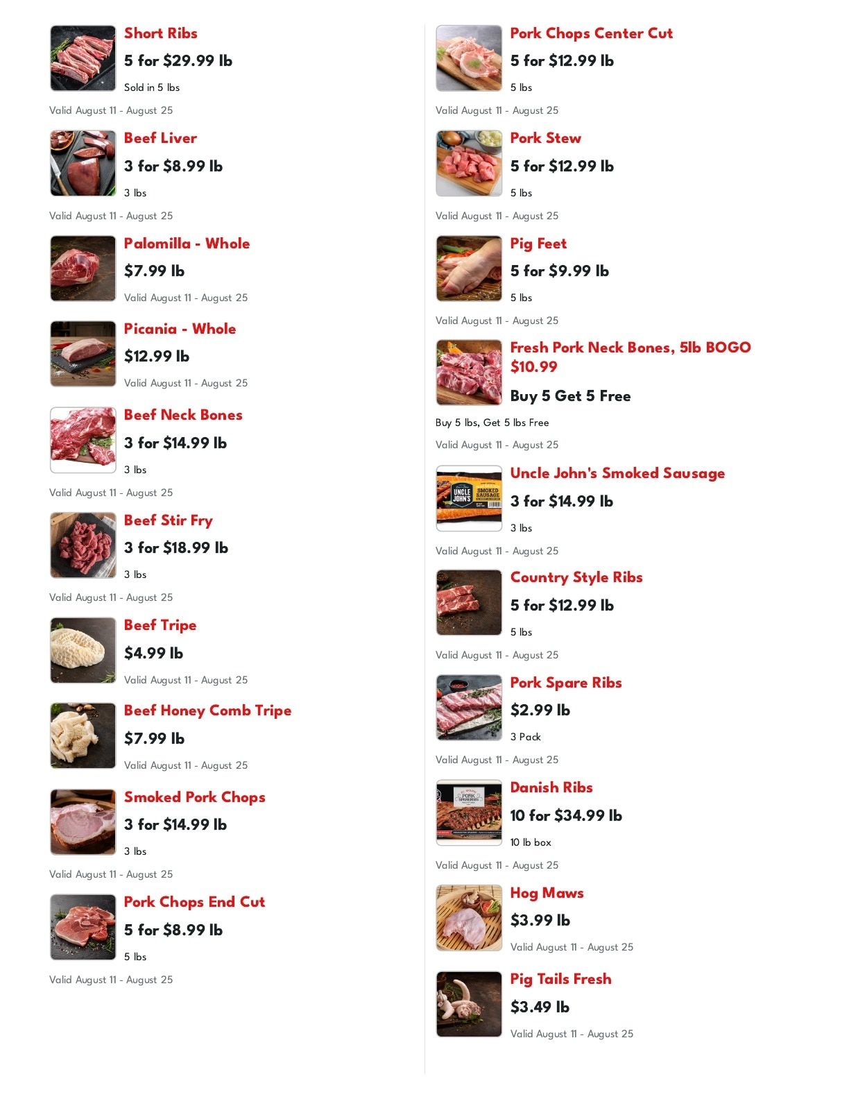 El Grande Meat & Produce Weekly Ad August 11 - 25, 2026