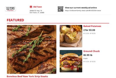 Old Town Family Markets Weekly Ad August 12 - 18, 2026