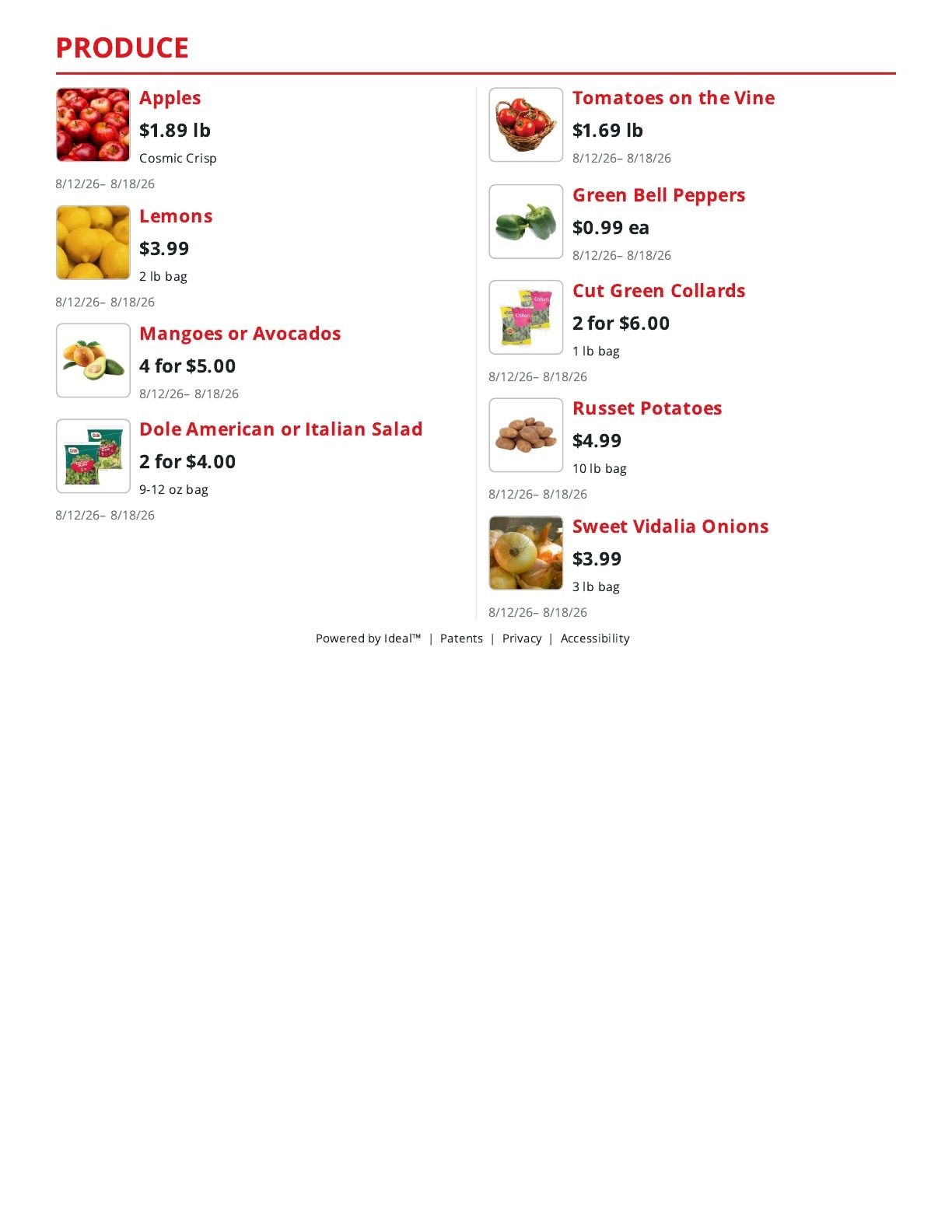 Old Town Family Markets Weekly Ad August 12 - 18, 2026
