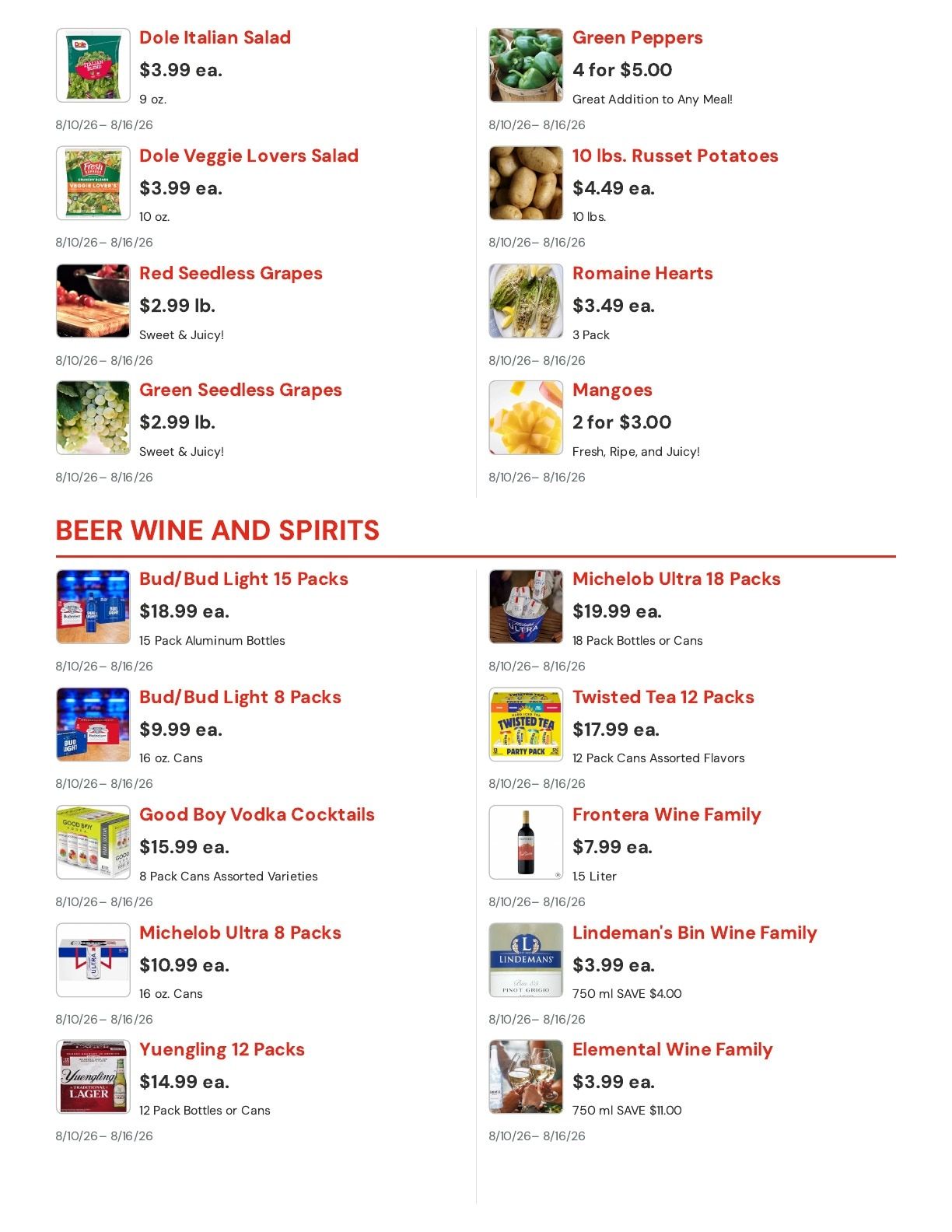 Mt. Plymouth IGA Weekly Ad August 10 - 16, 2026