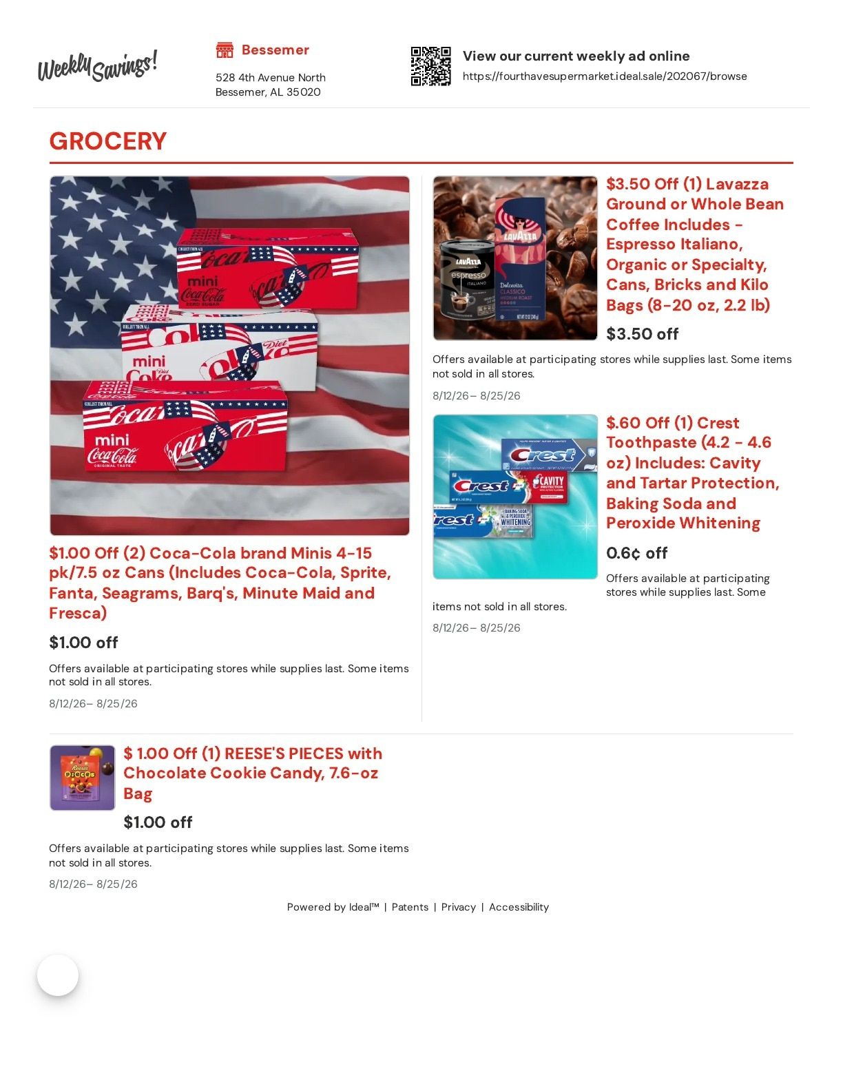 Fourth Avenue Supermarket Weekly Ad August 12 - 25, 2026