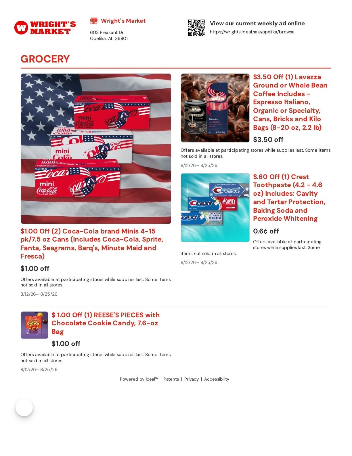 Wright's Market Weekly Ad August 12 - 25, 2026