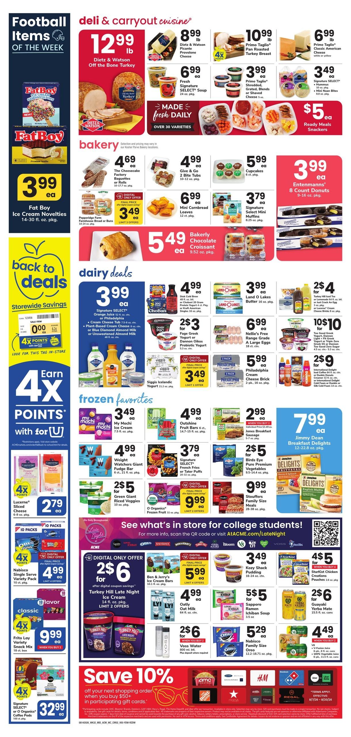 Acme Markets (Poughkeepsie–Millbrook Area, NY) Weekly Ad August 14 - 20, 2026