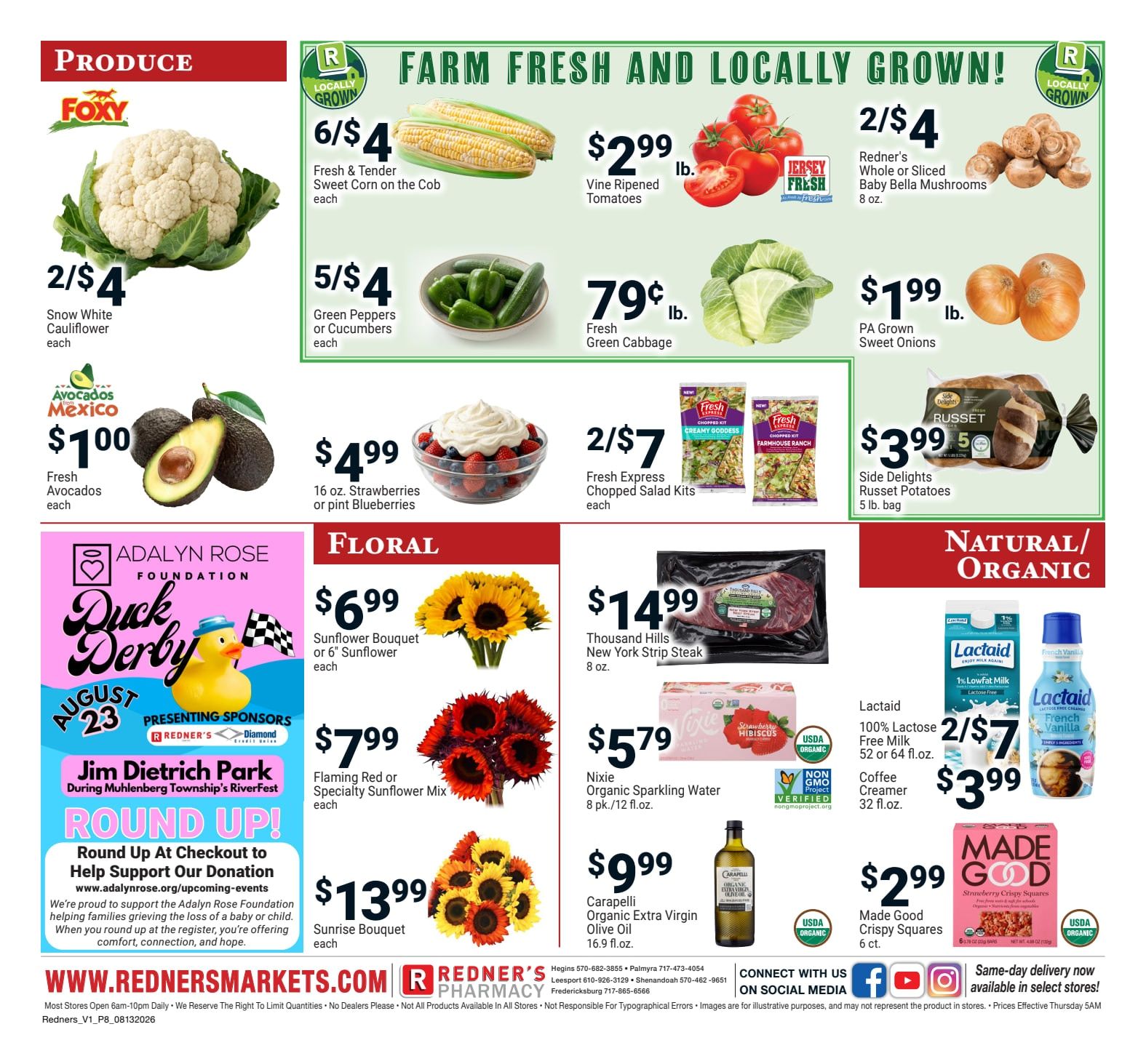Redner's Markets (Allentown and other locations, PA) Weekly Ad August 13 - 19, 2026