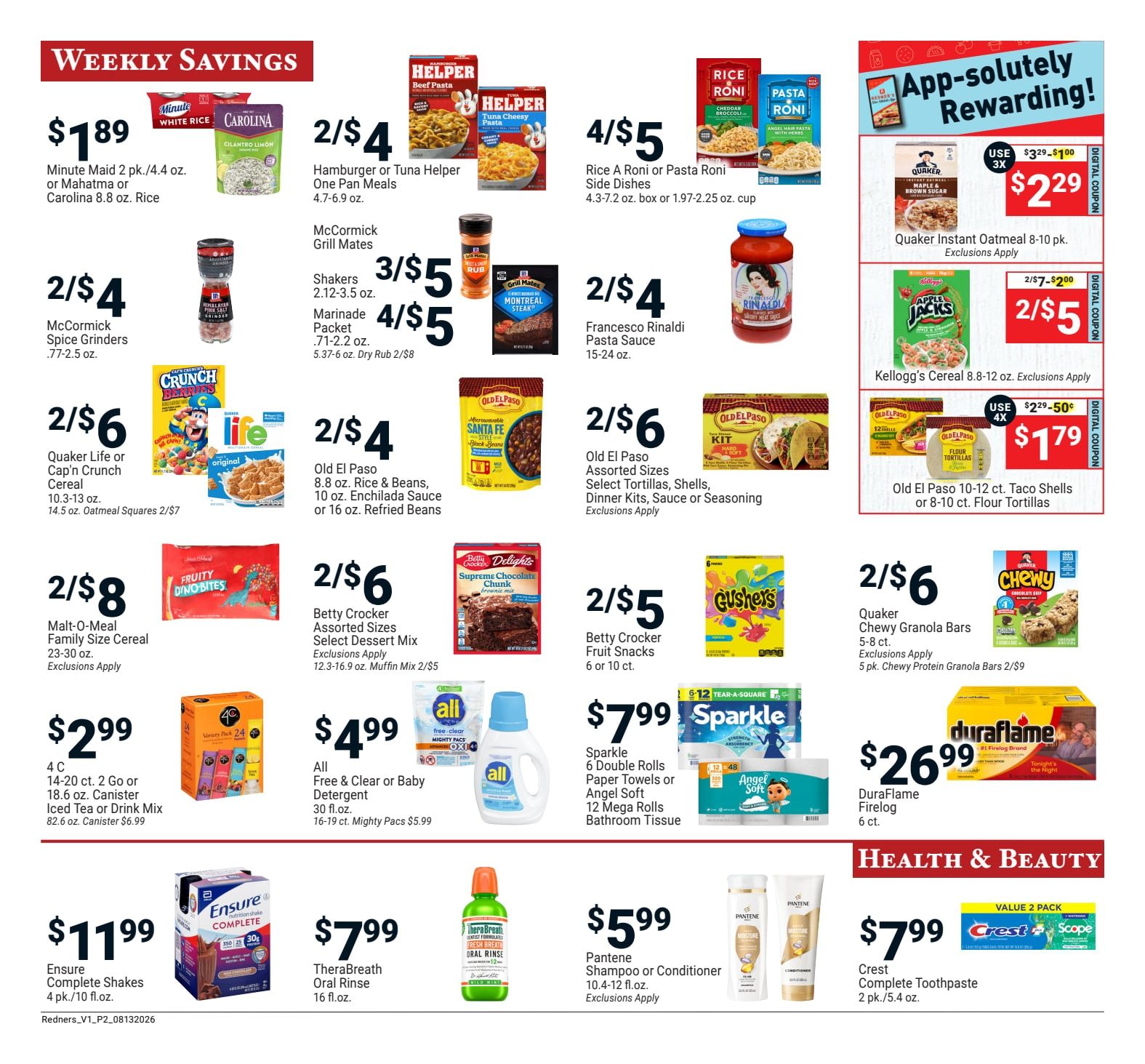 Redner's Markets (Ephrata and other locations, PA) Weekly Ad August 13 - 19, 2026