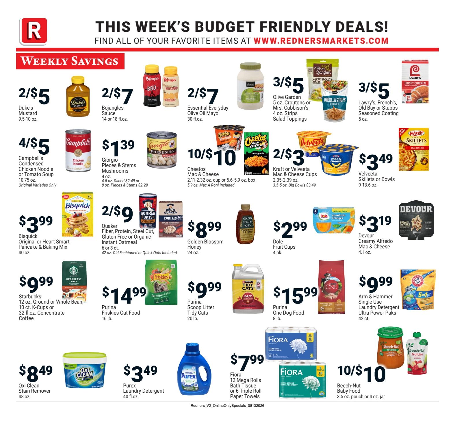 Redner's Markets (Hegins, PA) Weekly Ad August 13 - 19, 2026