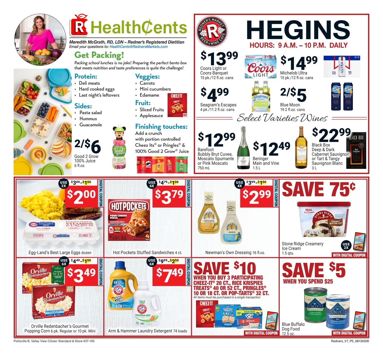 Redner's Markets (Hegins, PA) Weekly Ad August 13 - 19, 2026