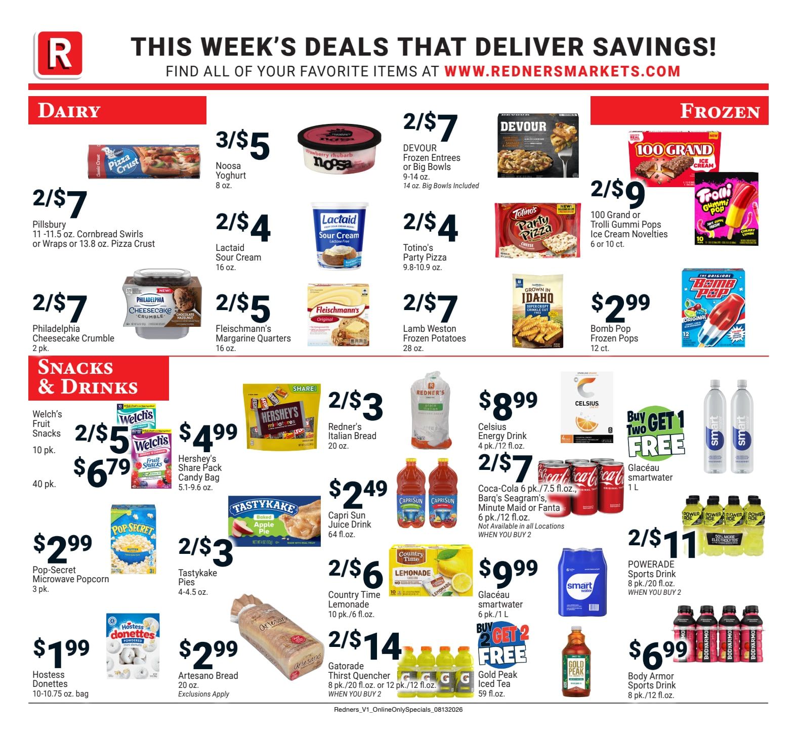 Redner's Markets (Hegins, PA) Weekly Ad August 13 - 19, 2026