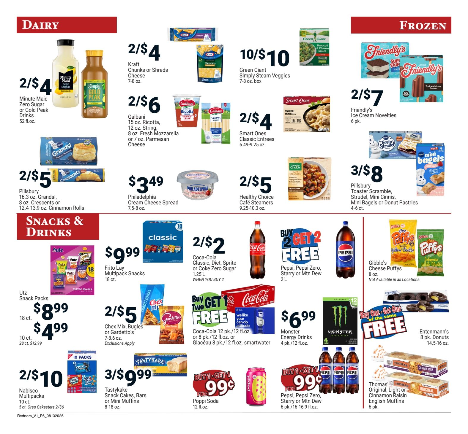 Redner's Markets (Pittston and Scranton, PA) Weekly Ad August 13 - 19, 2026
