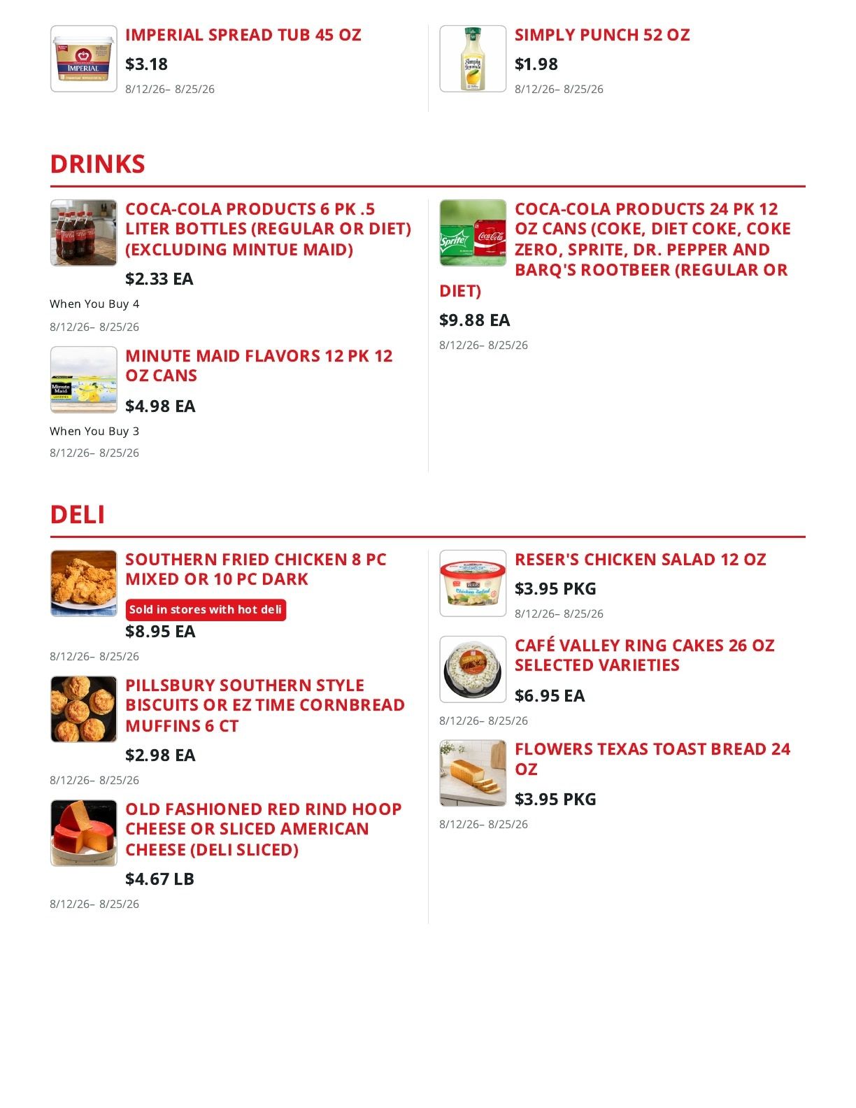 Shoppers Value Foods Greenville (1867 North Market, Shreveport, LA) Weekly Ad August 12 - 25, 2026