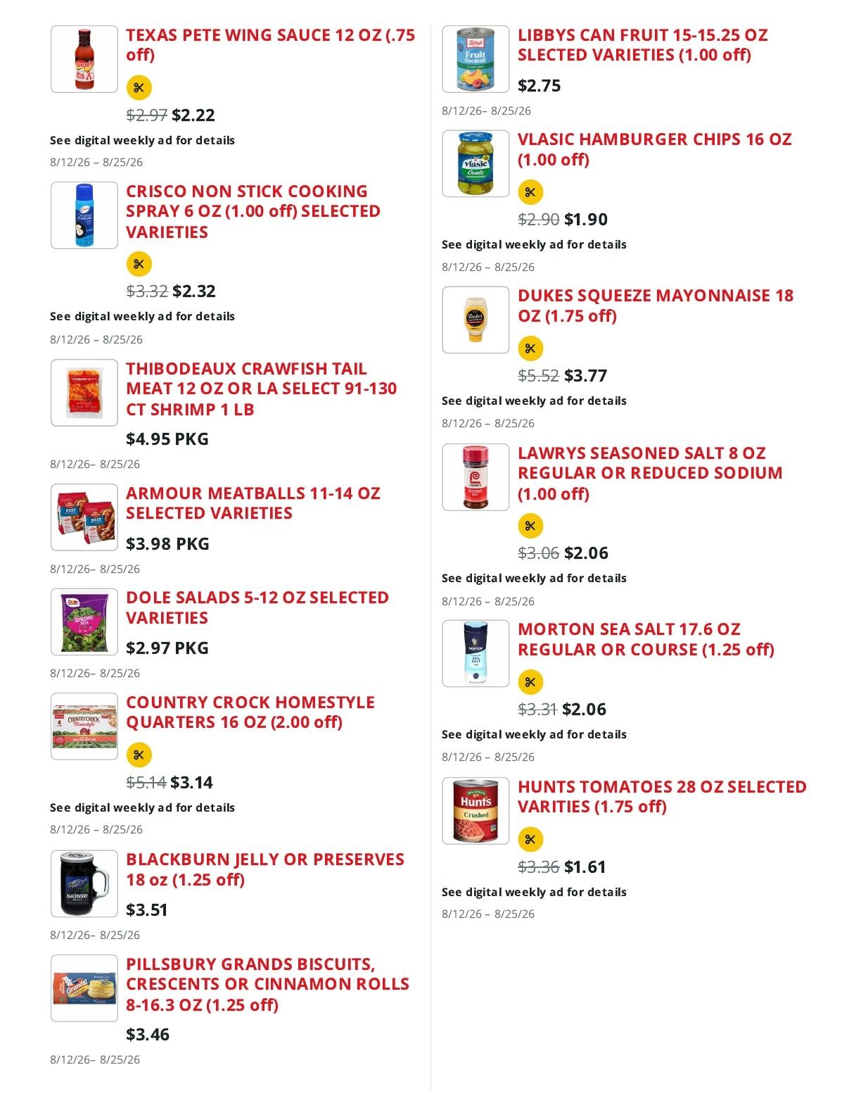 Shoppers Value Foods Greenville (3709 Greenwood Rd, Shreveport, LA) Weekly Ad August 12 - 25, 2026