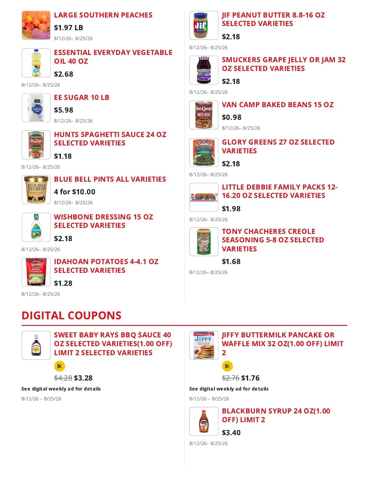 Shoppers Value Foods Greenville (Ruston, LA) Weekly Ad August 12 - 25, 2026
