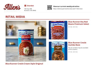 Allen's Supermarket Weekly Ad August 1 - 31, 2026