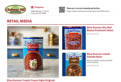 Claiborne Hill Supermarket (Picayune, MS) Weekly Ad August 1 - 31, 2026